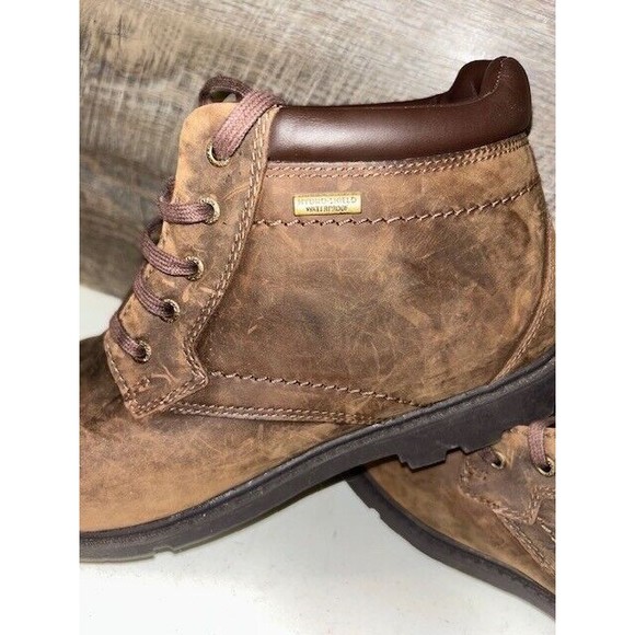 Rockport Shoes Men Size 11.5 M Brown Hydro Shield Waterproof Leather TruTECH - Picture 5 of 9